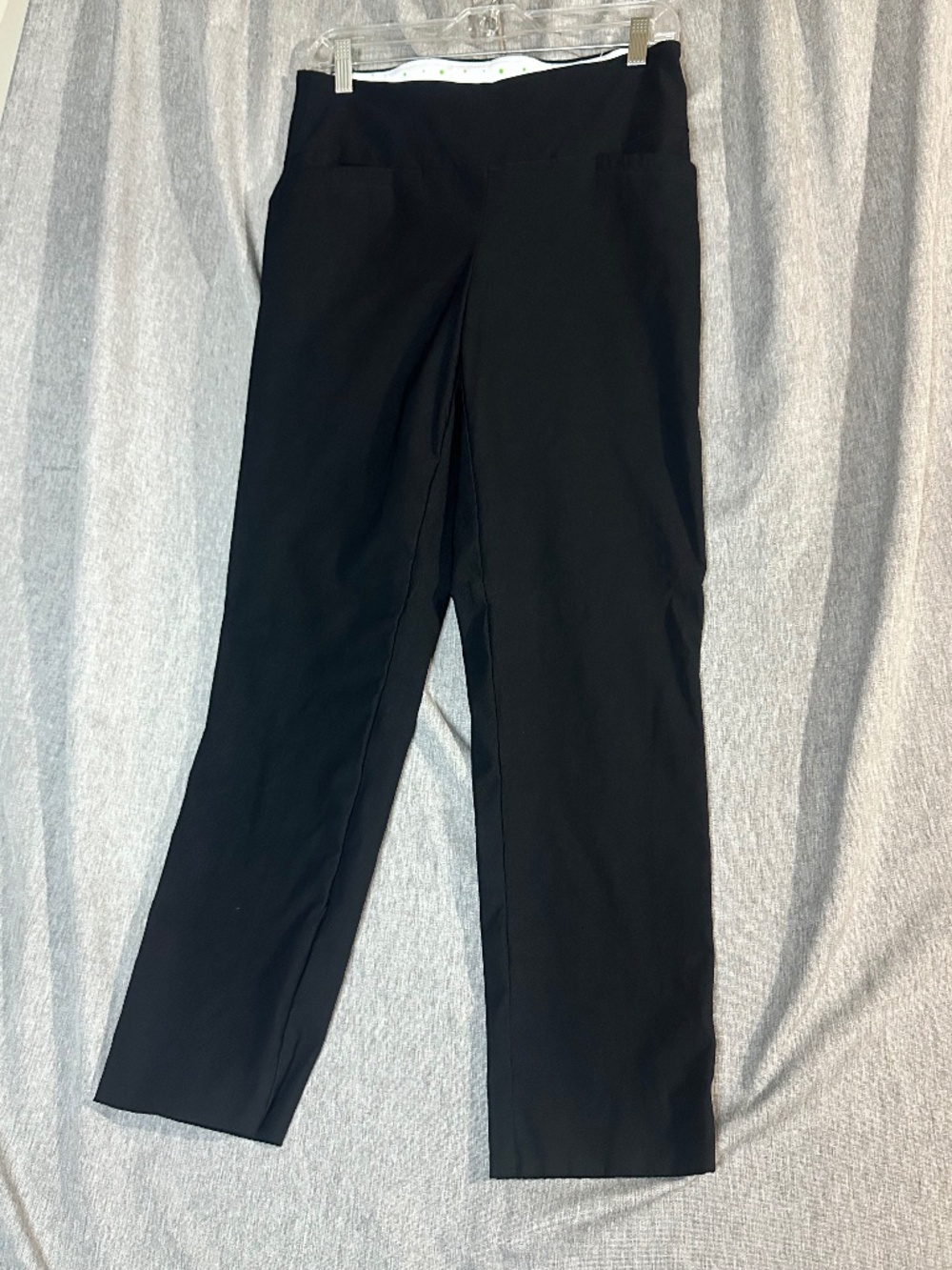 Swing Control Black Pull-On Ankle Pants Slim Fit - Size 8